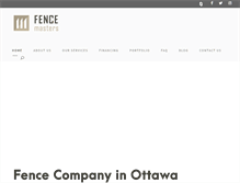 Tablet Screenshot of fencemasters.ca